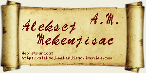 Aleksej Mekenjišac vizit kartica